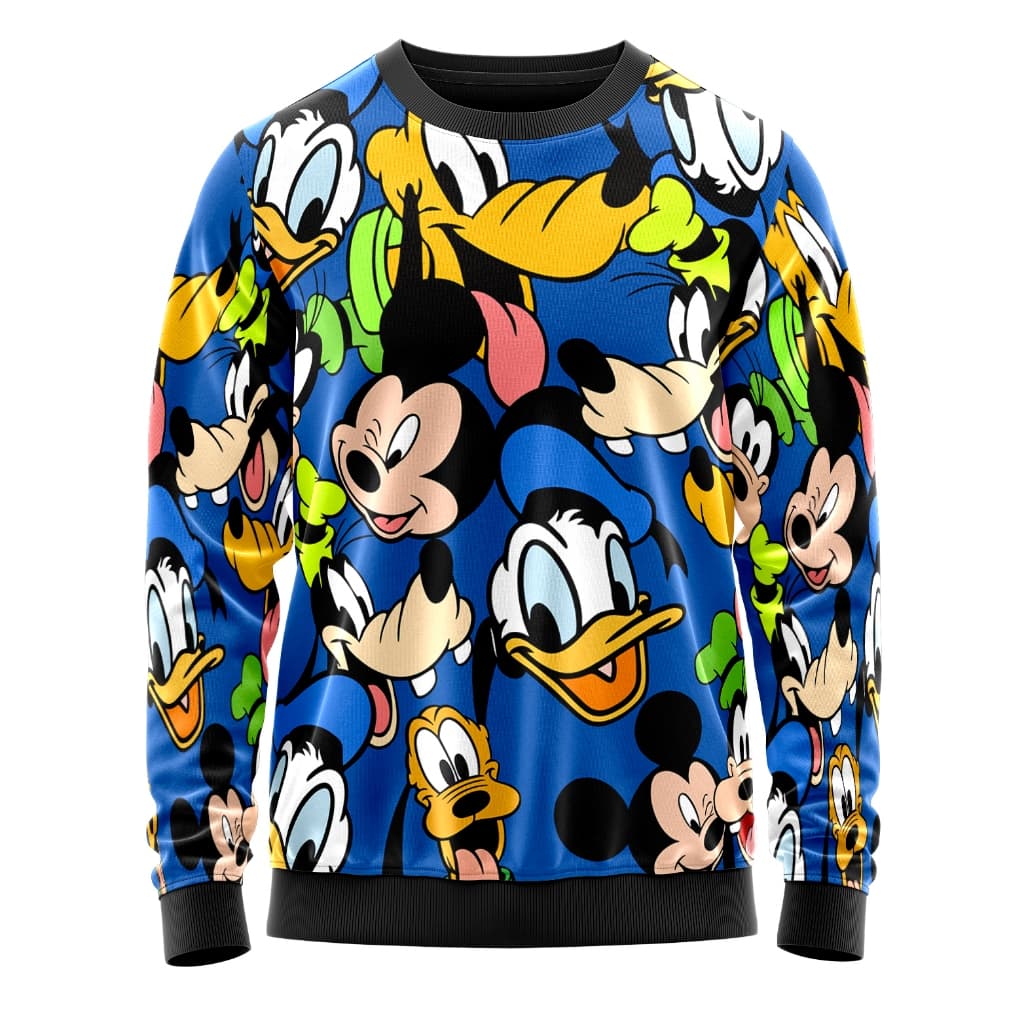 Blusa de Moletom Gola careca Adulto Turma do Mickey
