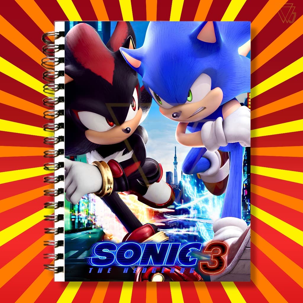 Adesivo Para Capa de Caderno Sonic 3 Shadow Top Excelente Qualidade