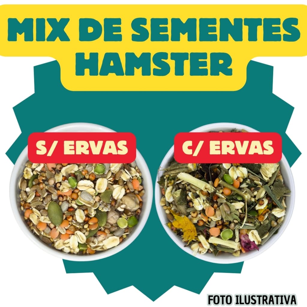 Mix de sementes para hamsters balanceado