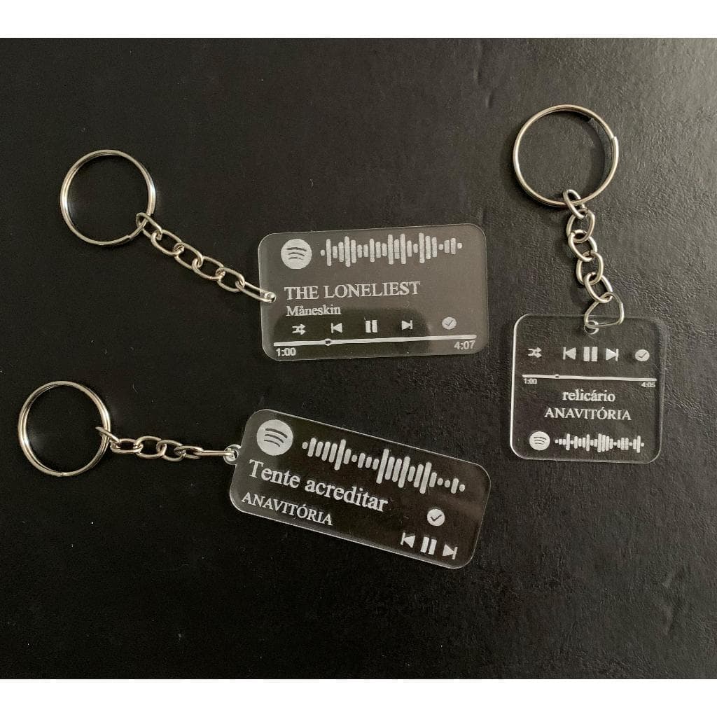 CHAVEIRO SPOTIFY PERSONALIZADO - PRESENTE CASAL, AMIZADE, NAMORADO, NAMORADA - CHAVEIROS BTS, NOME