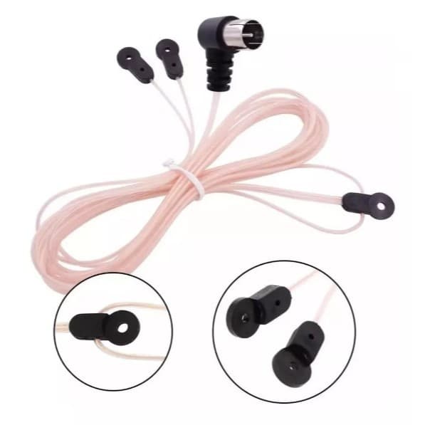 Antena Rádio Fm 75 Ohms, Receptor Stereo, Conector Coaxial Macho