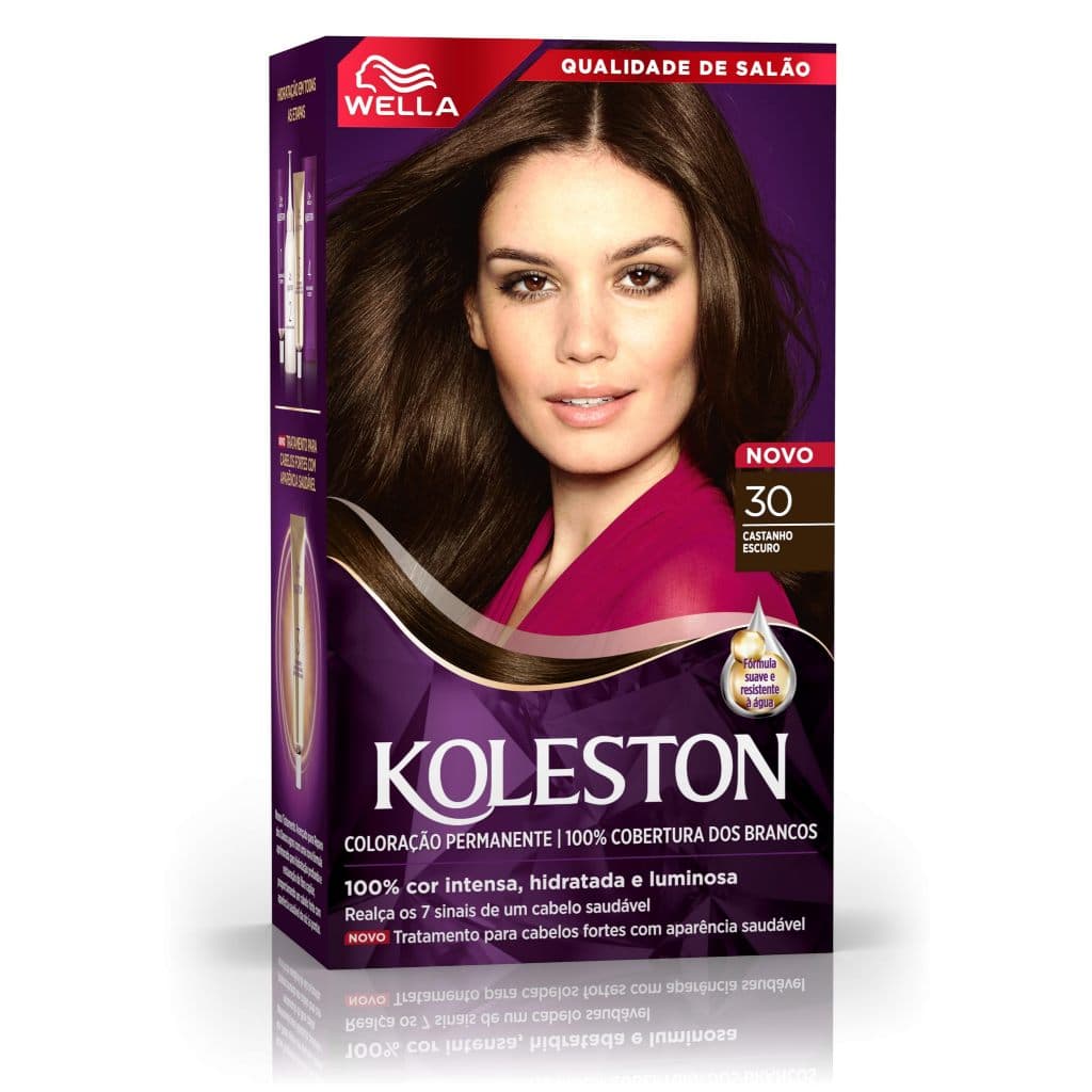 KIT TINTURA KOLESTON 30 - CASTANHO ESCURO