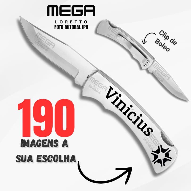 Canivete inox com Nome Gravado a Laser Melhor Preço