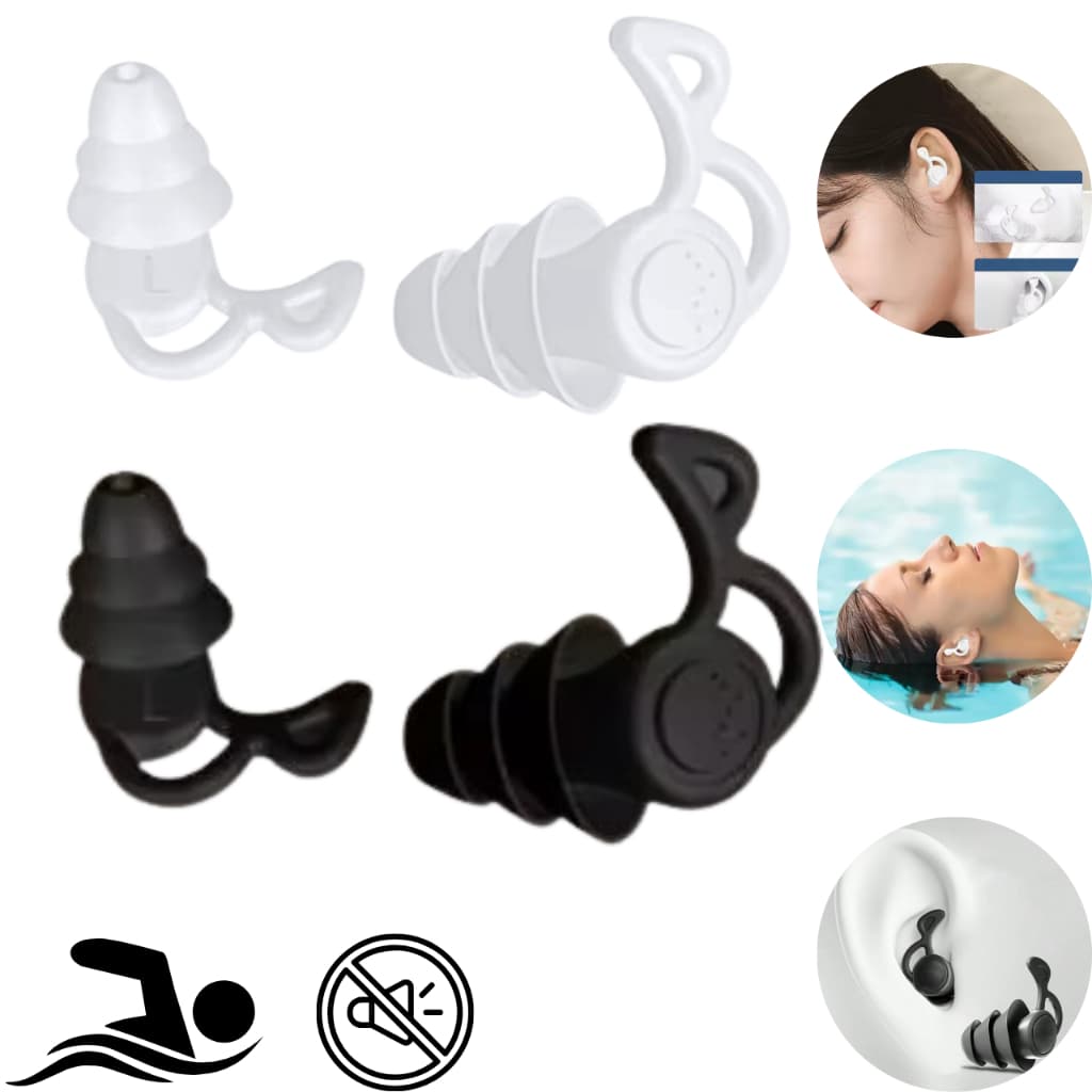 Tampão de Ouvido Protetor Auricular Antirúido Abafador para Dormir Natação Estudar