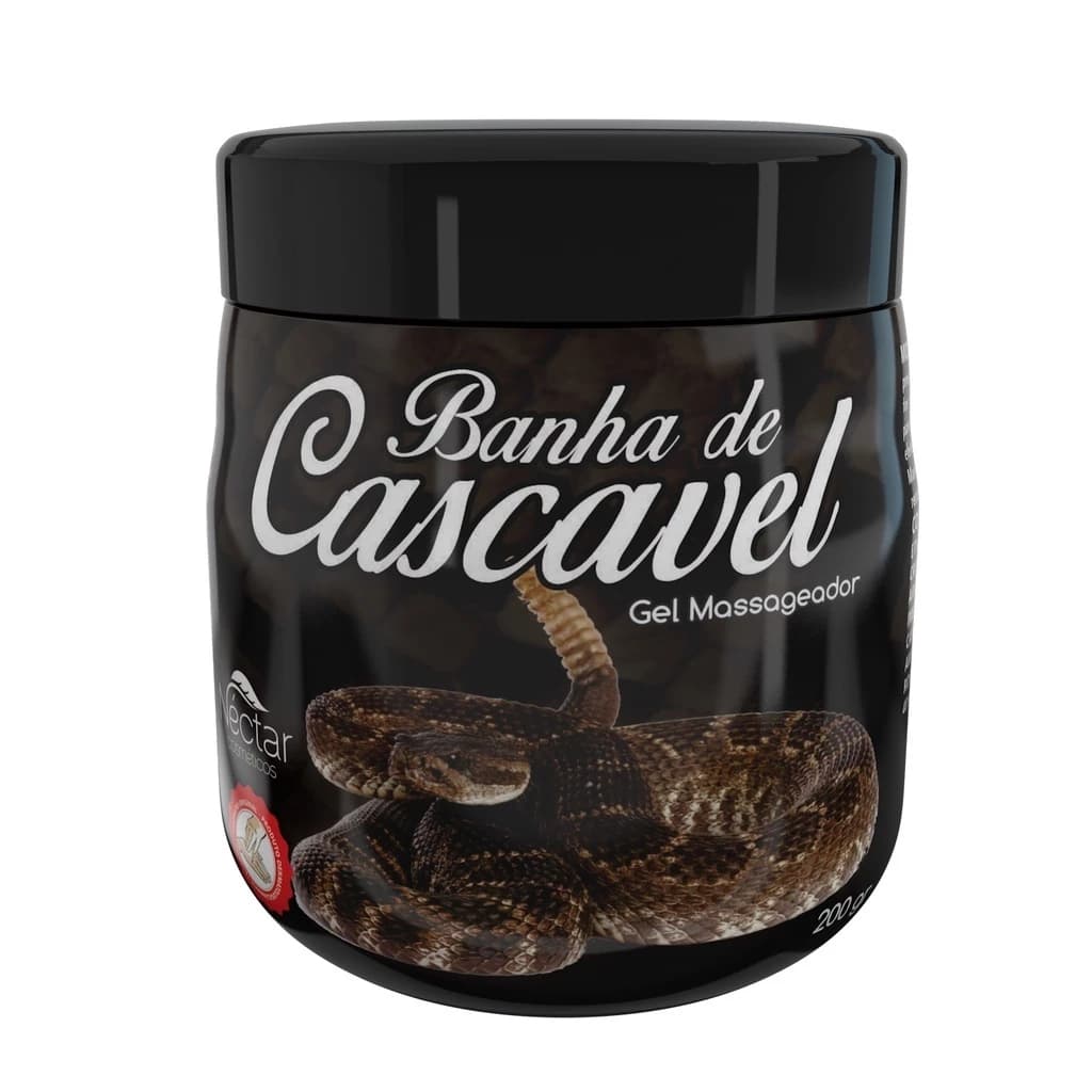 01 Gel Massageador Banha de Cascavel 200g Néctar Cosméticos