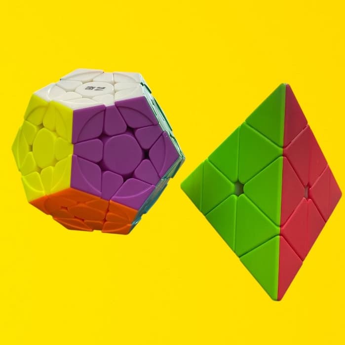 KIT cubo magico 3x3 megaminx QIYI+ cubo professional pirâmide QIYI