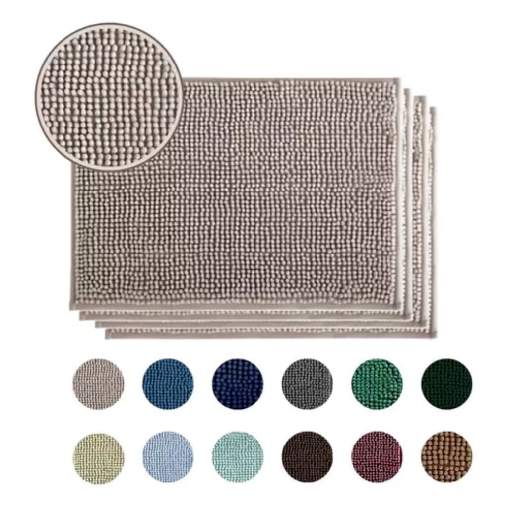 Kit de Tapete Bolinha dedinho 04 Unidades Antiderrapante Microfibra Toque Suave Super Macio