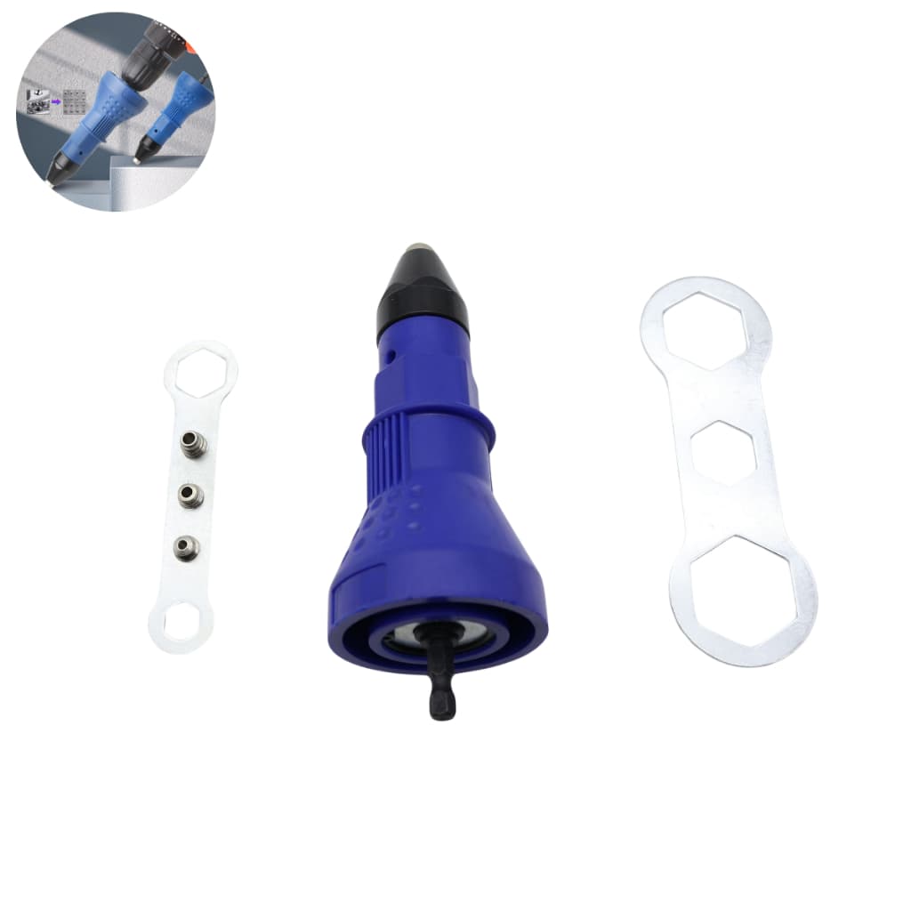 Adaptador Rebitadeira Suporte Rebite 4 Bicos 2.4-4.8mm Para Parafusadeira E Furadeira