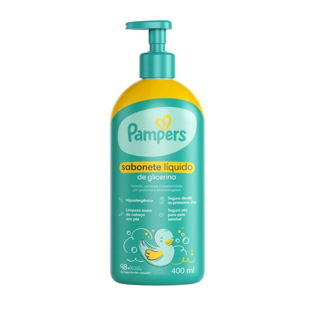 Sabonete Líquido Corporal Glicerina Pampers 400ml