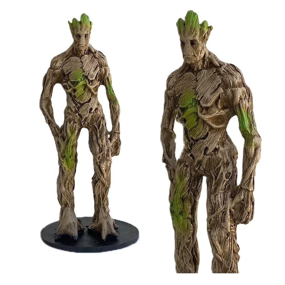 Boneco Colecionável Estátua Action Figure Groot Adulto Guardiões da Galáxia Marvel Resina