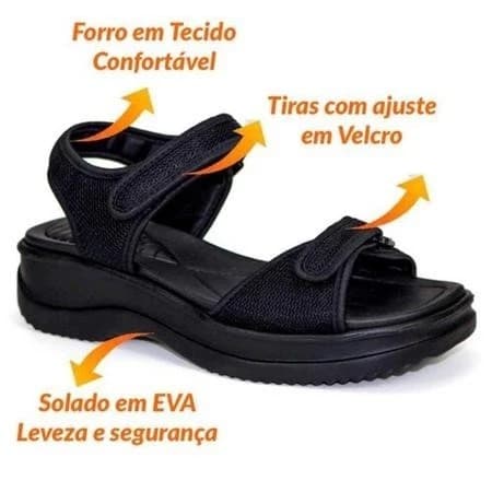 Sandália Feminina Ortopédica Azaleia Anatômica Confortável Joanete