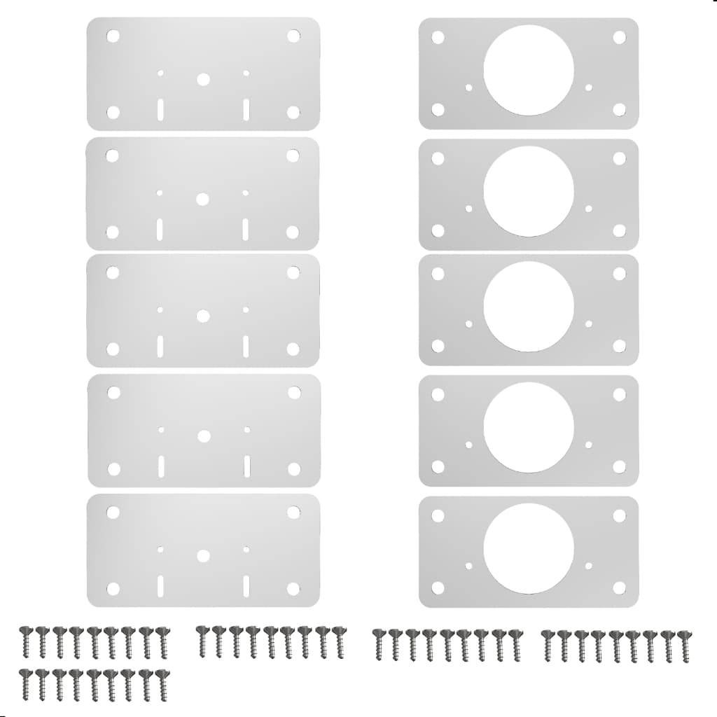 Kit 10 Placas Para Reparo De Porta Dobradiça Armário Mdf RTG