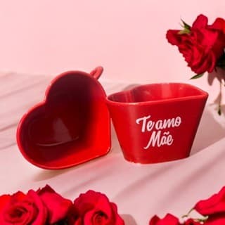 kit 30 xícaras coração te amo mãe vermelha - Dia das mães,cantinho do café