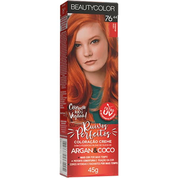 Tinta Beauty Color Profissional 76.44 RUIVO ABSOLUTO