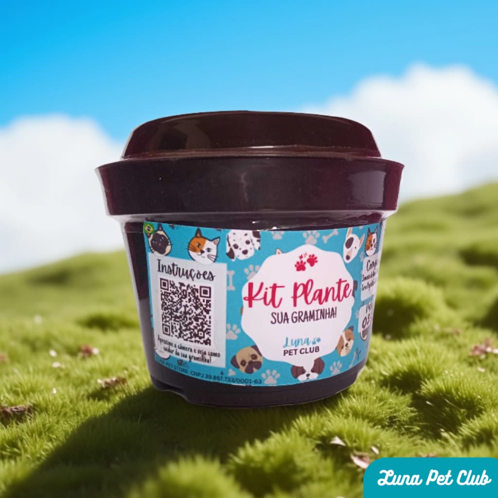 Kit Plante sua Graminha! - Grama Graminha para Pets (Gatos e Cachorros)