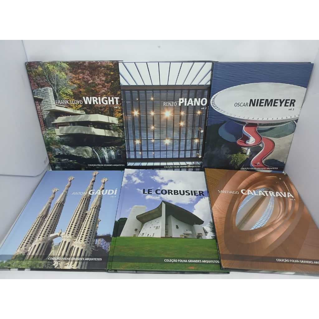Coleção Folha Grandes Arquitetos Renzo Piano Frank Lloyd Wright