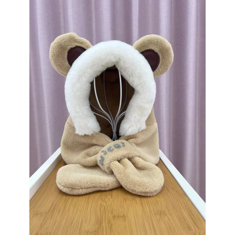 Touca e cachecol conjunto infantil adulto quente para inverno