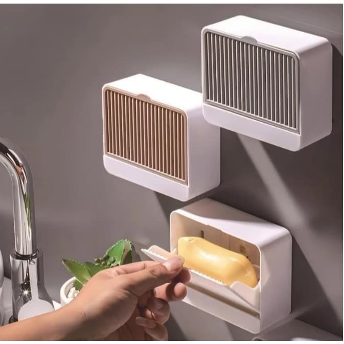 Kit Saboneteira Suporte Parede Porta Sabonete Fixação com Adesivo