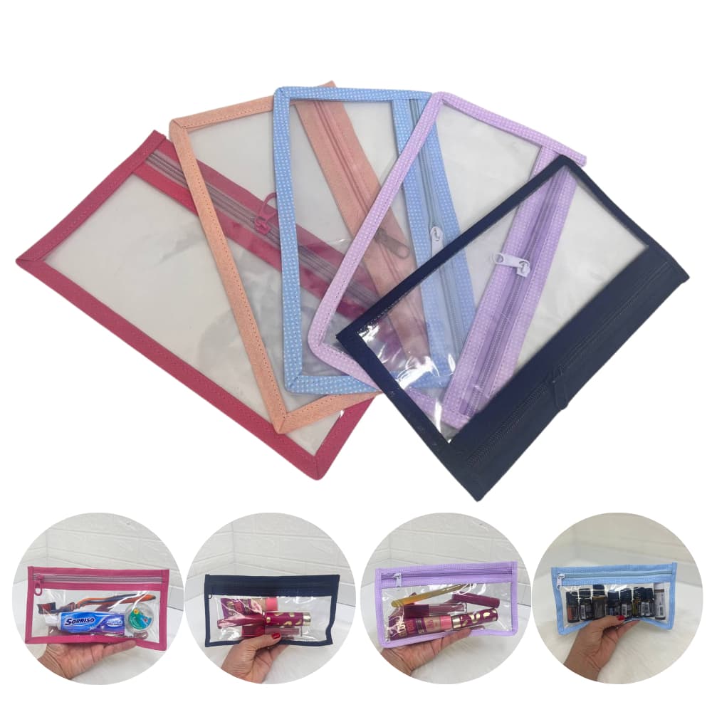 Kit Organizador Higiene Pessoal / Necessaire Multiuso / Viagem Escola Creche - 1, 2, 3, 4 ou 5 Peças