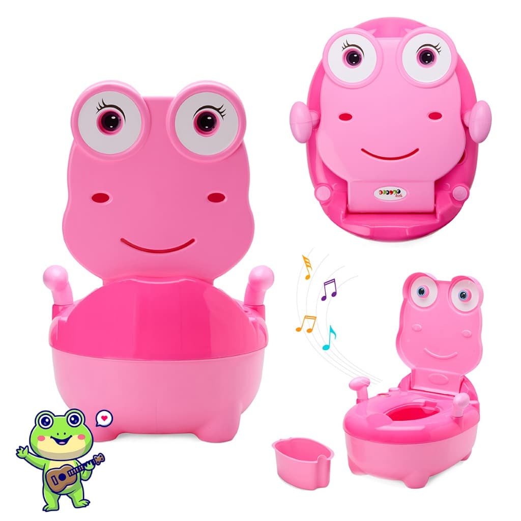 Troninho Infantil Musical Penico Sapinho Rosa - Replay Kids
