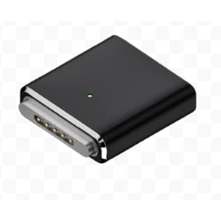 Adaptador PD magnético USB tipo C, indicador LED, conversor de plugue magnético, Magsafe 3 MacBook Air Pro Preto