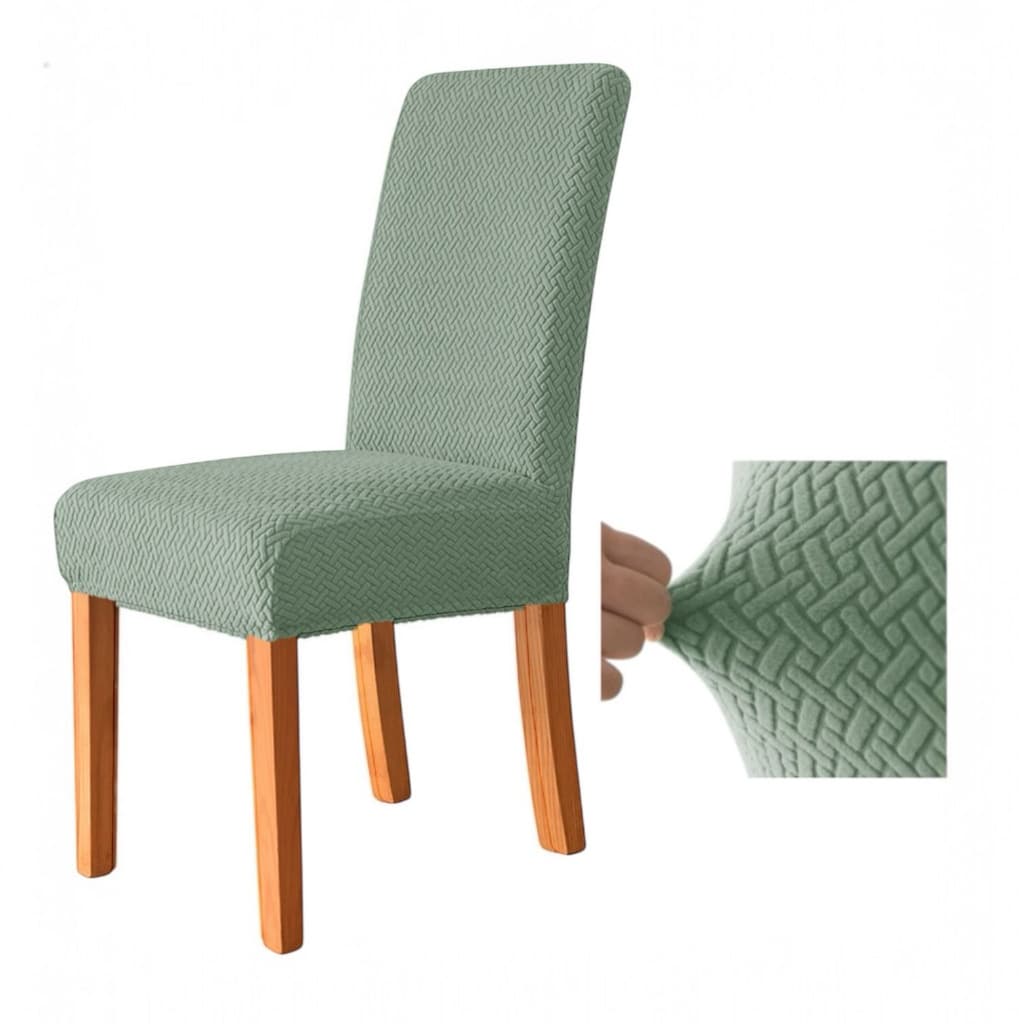 Kit Capa De Cadeira Elástica Com Design Texturizado  Tecido extra grosso