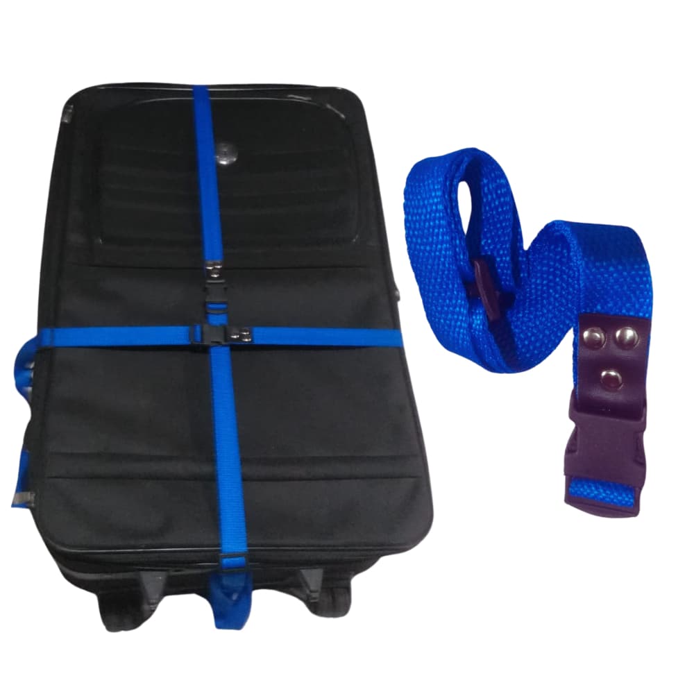 Cinto Para Mala De Viagem Bagagens Grandes, Fita De Nylon Azul Para Amarrar Cargas 3 Metros