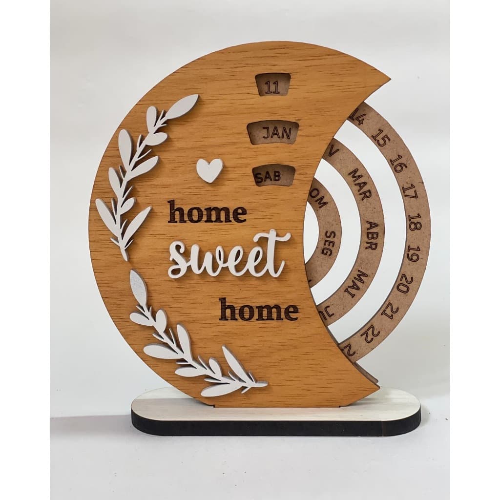 Calendário Permanente Perpétuo Circular Decoração