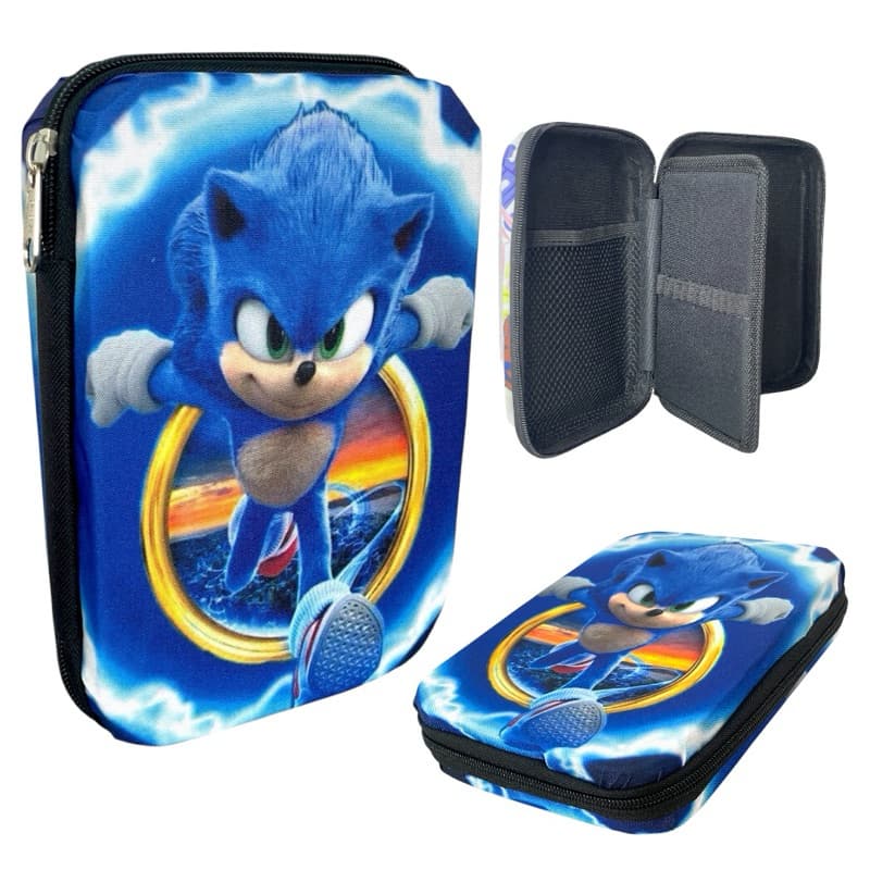 ESTOJO BOX ESCOLAR 100 PENS SONIC ORGANIZADOR INFANTIL