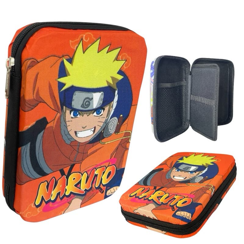 ESTOJO BOX NARUTO 100 PENS ORGANIZADOR ESCOLAR INFANTIL MENINO NARUTO