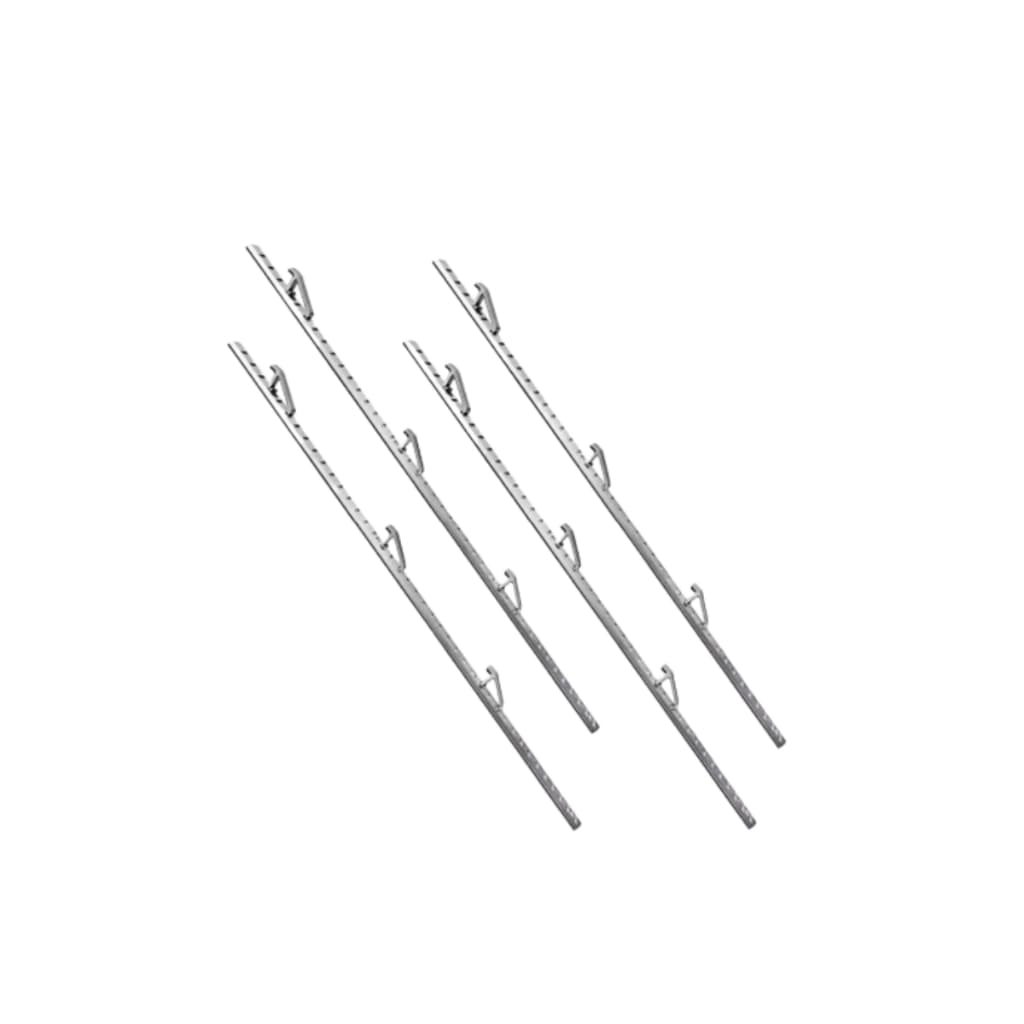 Kit 4 Trilhos Cremalheira Cervejeira  COM 16 SUPORTES DE GRADE Metalfrio GELOPAR POLOFRIO