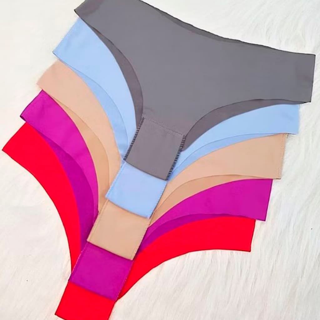 KIT 10 Calcinhas Sem Costura Tanga Laser Não Marca Moda Intima Lingerie