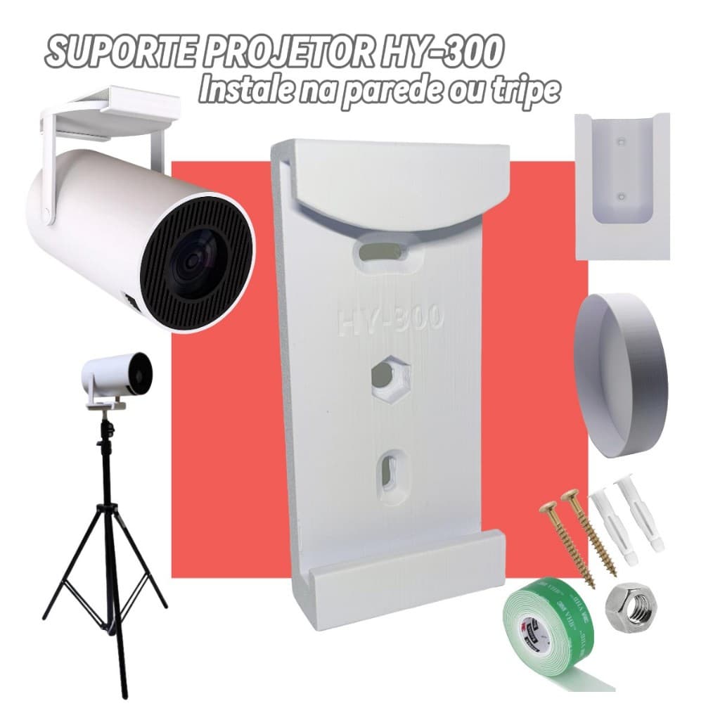 Suporte para Projetor Hy300 para Instalar na Parede, Teto ou Tripé