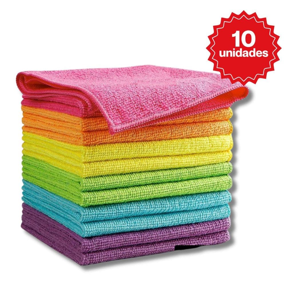 Kit Panos De Limpeza Microfibra alta absorção Multiuso