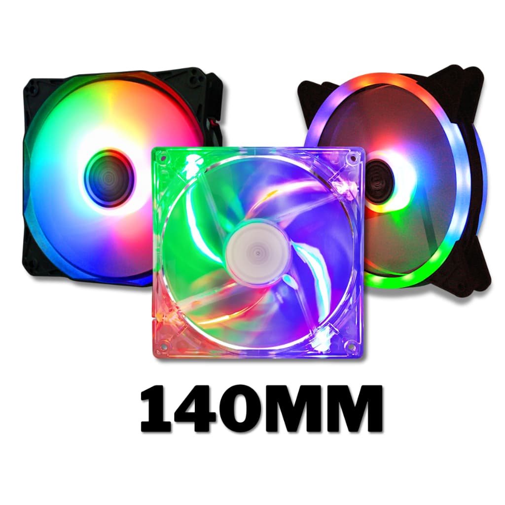 Cooler Fan Colorido Com led Rgb 140mm Para Gabinete Ventilador