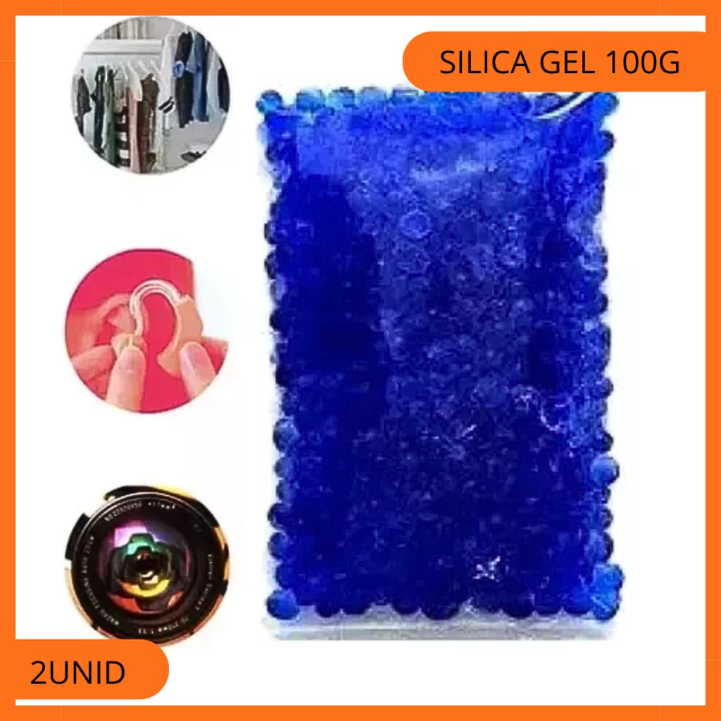 Silica Gel Azul 100g Kit 2 Sachês Desumidificador Aparelho Auditivo Cola Cílios
