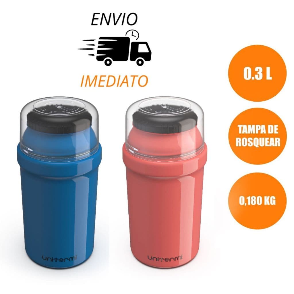 Garrafa Térmica Infantil 250ml Escolar Unitermi Café Leite Chá Suco Água Ampola plástico Portátil