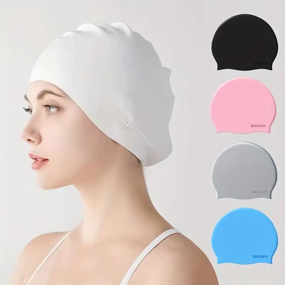 Touca De Silicone Para Natação Jovens E Adultos