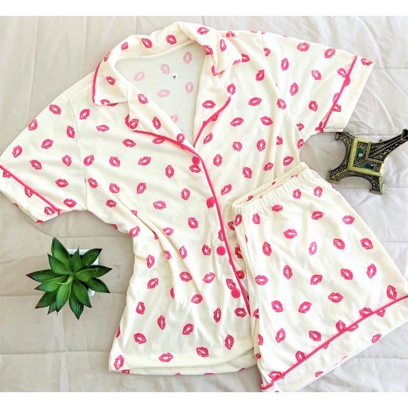 Pijama feminino blogueirinha americano short doll vaquinha amamentação gestante pos cirurgico