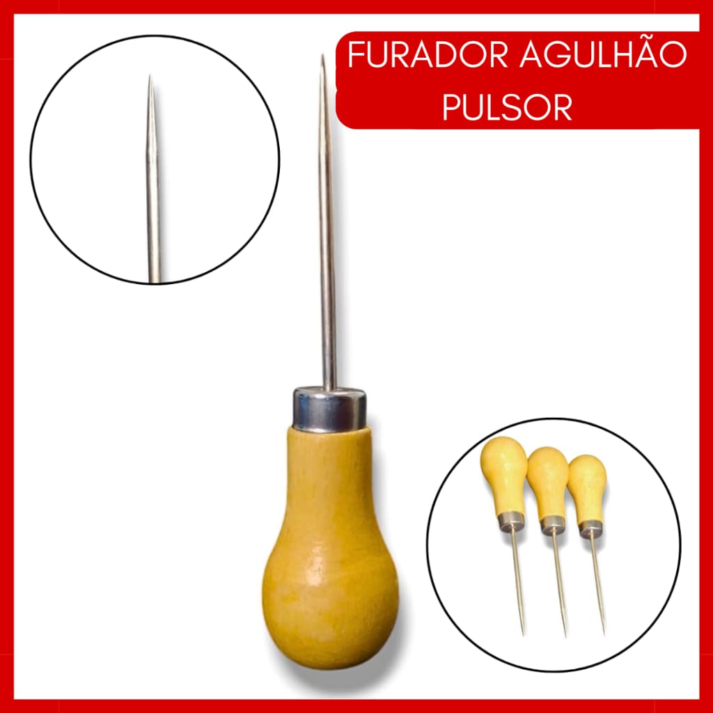 Furador Agulhao Sovela Pulsor P Tecido Patchwork Art Scrapbook