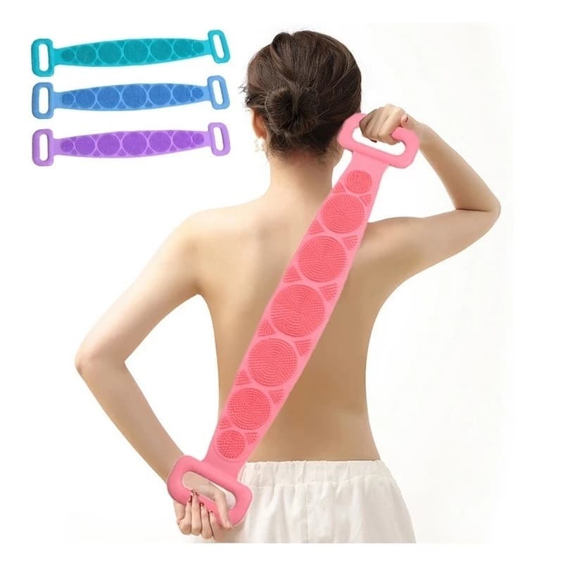 Esponja Cinta De Banho A Seco Massageadora De Silicone Adulto e Criança