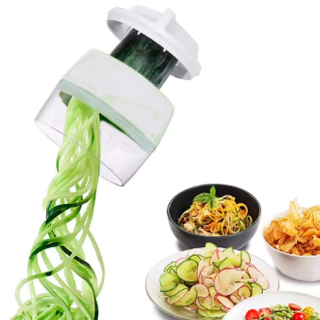 Ralador Apontador De Legumes Fatiador Em Espiral Redondo Lâmina em Aço Inox