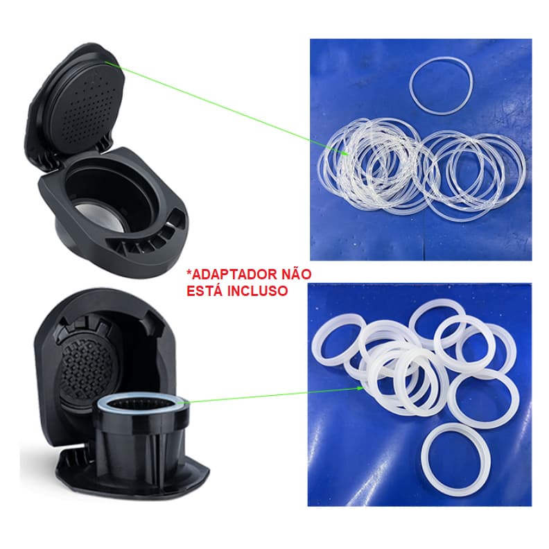 Borracha Anel de Vedação para Adaptador Cafeteira Dolce Gusto Café Reutilizável Cápsula