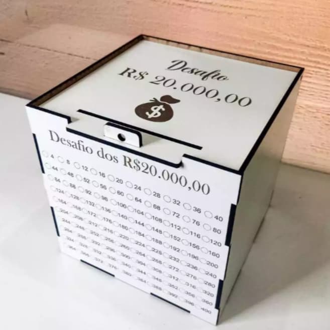 Cofre Desafio para guardar dinheiro ! Junte R$20000