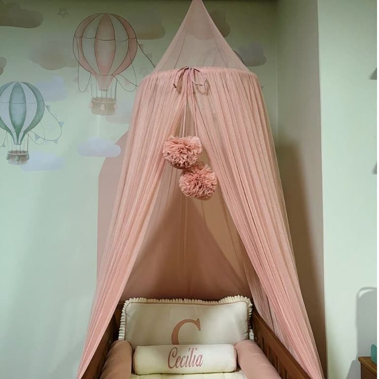 Mosquiteiro Para Berço Tenda Teto Cabana Dossel Microtule