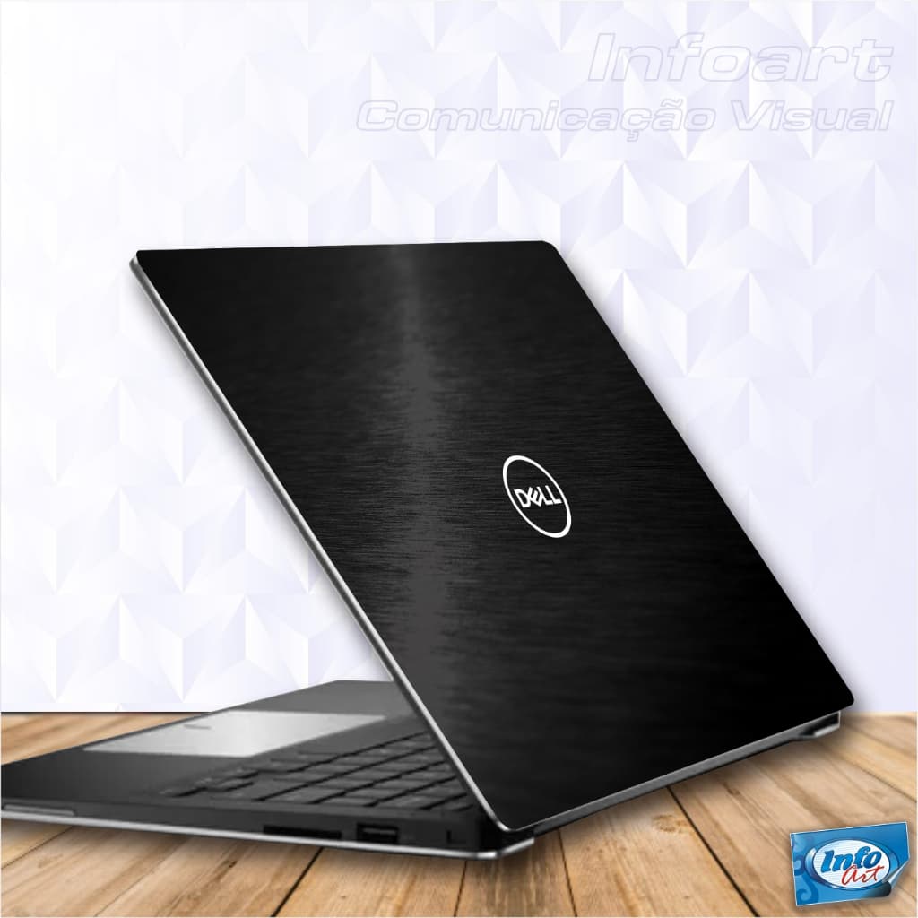 Skin Película Protetora Contra Riscos e Arranhões para Notebook Dell Latitude 3540 15,6" - Tampa + Logo Dell em recorte