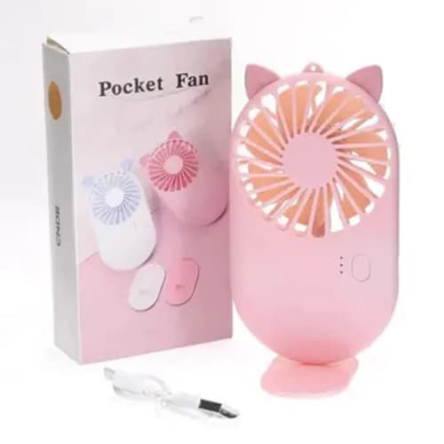 Mini Ventilador De Cílios Pocket Fan Rosa