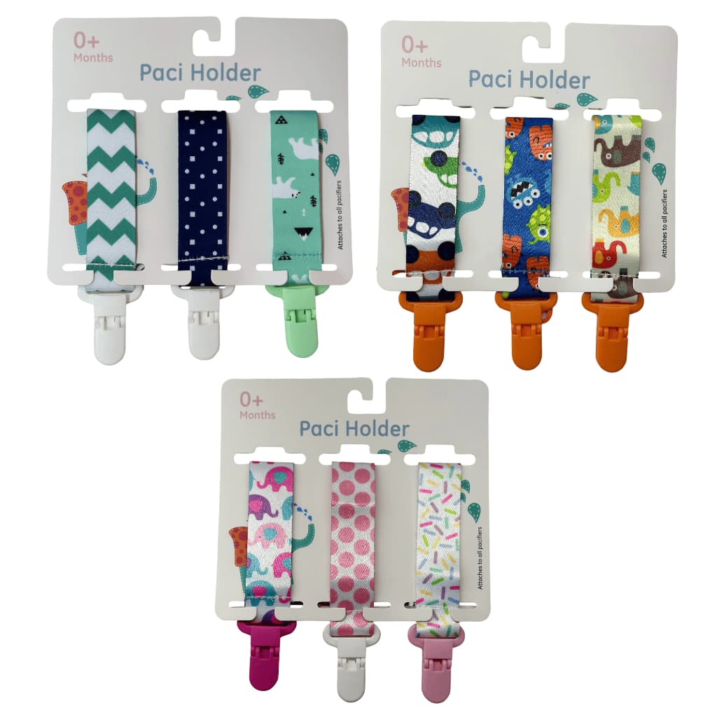 Kit 3 Unid Prendedor Universal Chupeta P/bebê - Clip Unissex