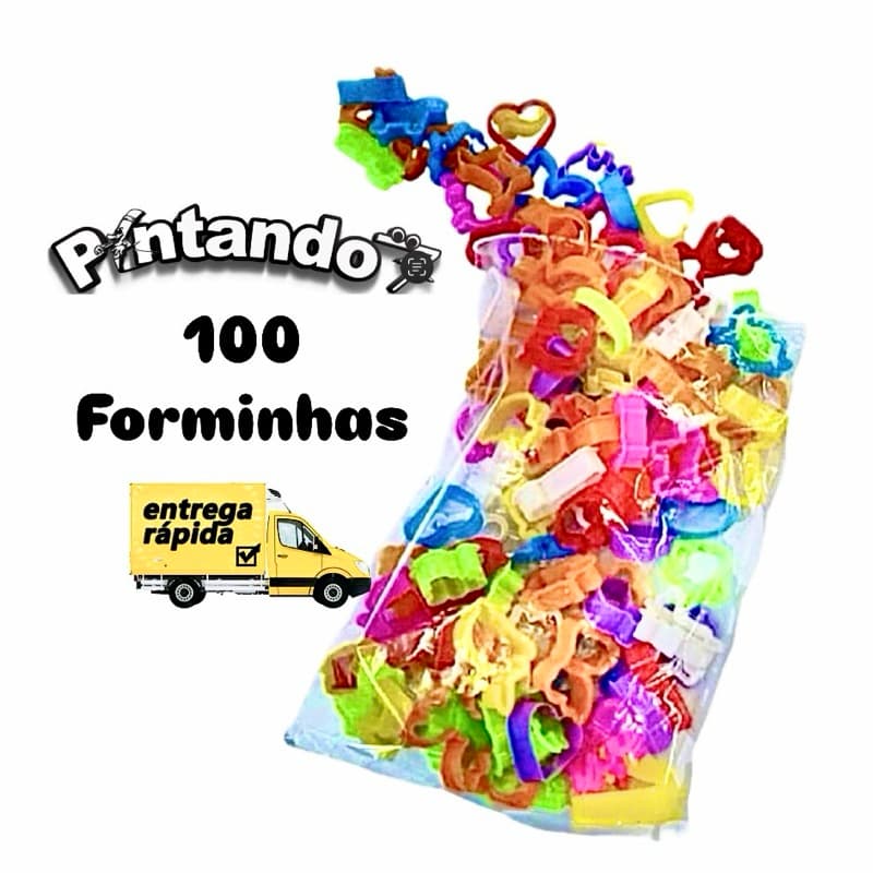 kit 10 a 100 Cortadores forminhas moldes para massinha de modelar