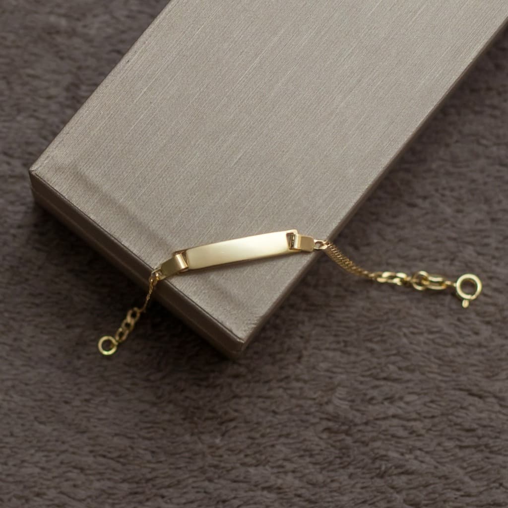 Pulseira Infantil Bebe Recem Nascido Banhada Ouro 18K